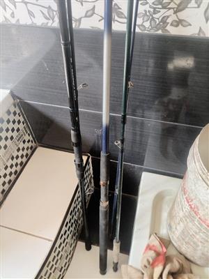 Fishing various urgent sale rods reels etc
