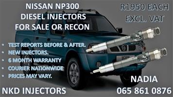NISSAN NP300 DIESEL INJECTORS FOR SALE. REBUILT AND TESTED