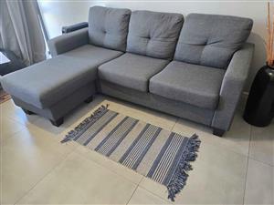Grey L shape day bed