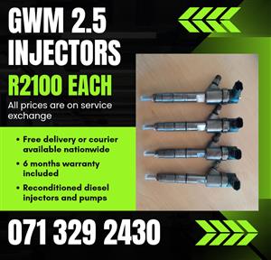 GWM 2.5 INJECTORS FOR SALE WITH WARRANTY INCLUDED 