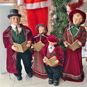 Christmas Decor Dickenson Victorian Christmas Carolers set of 4 tallest nearly 1meter tall