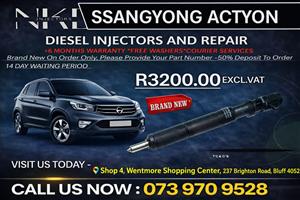 Ssangyong Actyon(Brand New) Diesel injectors 