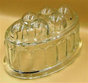 Mid Century Glass Vintage Jelly Mould
