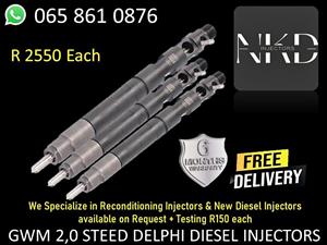 GWM STEED DIESEL INJECTORS FOR SALE OR RECON
