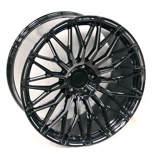 24″ SKAR SKF-05 5/130 Gloss Black Machined Lip Forged Alloy Wheels