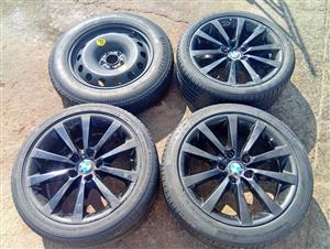 BMW 3 series 5 series 5 holes  245/40R 18  rims and tyres