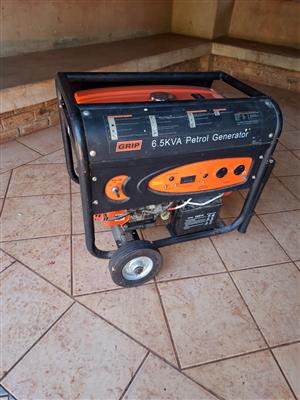Generator for sale. Grip 6.5Kva Generator, needs new battery