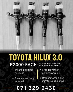 TOYOTA HILUX 3.0 INJECTORS FOR SALE WITH WARRANTY 