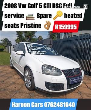 Call Haroon on 2008 Vw Golf 5 GTI DSG Full service history spare keys immaculate condition
