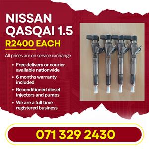 NISSAN QASQAI 1.5 INJECTORS FOR SALE WITH WARRANTY INCLUDED 