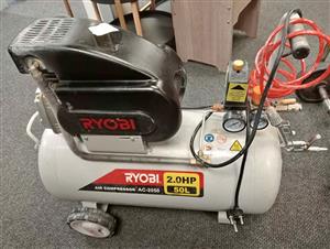 Ryobi 50L Air Compressor (AC-2050), Good Condition, Limited Stock First come first serve  Cash Conve