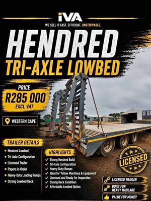 Tri axle lowbed