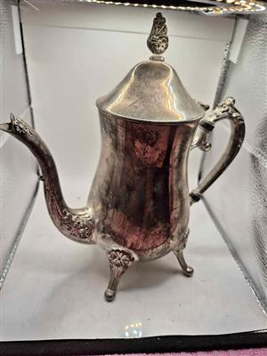 Vintage or antique silver-plated teapot, Victorian style