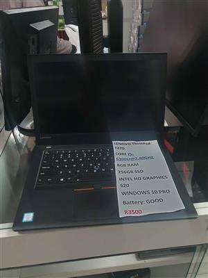 Lenovo Thinkpad T470 core I5-6300U @2.40GHZ 8gb Ram 256GB SSD