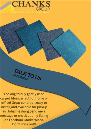 Used Carpet tiles in new condition for sale