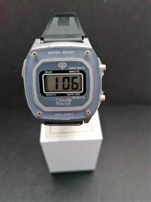 Claude Pascal vintage digital watch