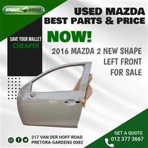 2016 MAZDA 2 (NEW SHAPE) LEFT FRONT DOOR