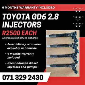 TOYOTA GD6 INJECTORS FOR SALE WITH WARRANTY INCLUDED