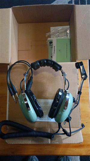 2x David Clark Headsets with General Aviation Adapters For Sale