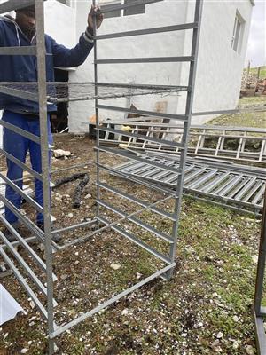 Galvanised drying racks