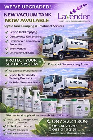 Septic tank  cleaning and treatment Pretoria 