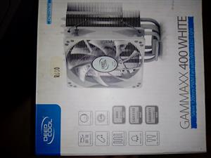 Gammaxx white deepcool CPU fan with white led light and WiFi and Bluetooth card 