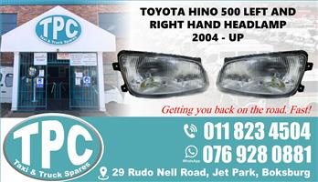 Toyota Hino 500 Left and Right Hand Headlamp 2004 - Up