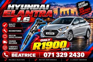HYUNDAI ELANTRA INJECTORS FOR SALE WITH WARRANTY 