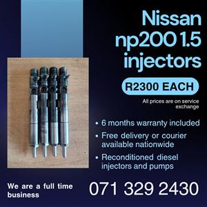 NISSAN NP200 1.5 INJECTORS FOR SALE WITH WARRANTY 