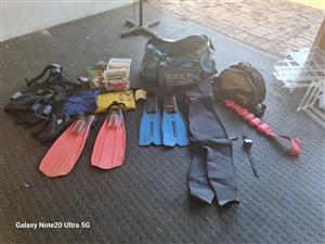 Full scuba diving kit for woman