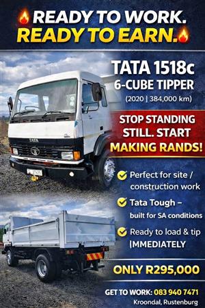 2007 TATA 1518C 6 cube back tipper