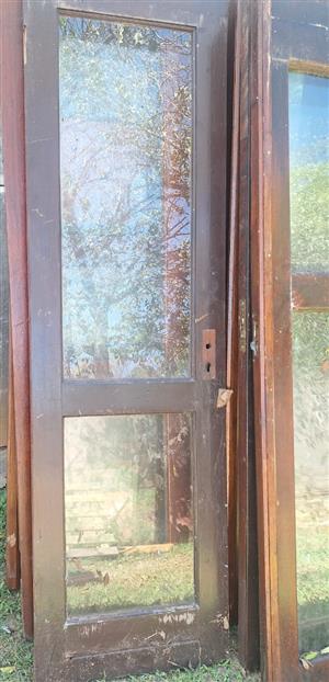 Wooden glass doors