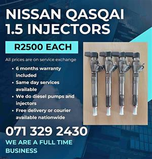 NISSAN QASQAI 1.5 INJECTORS FOR SALE WITH WARRANTY INCLUDED
