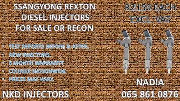 SSANGYONG REXTON DIESEL INJECTORS FOR SALE NEW OR RECON