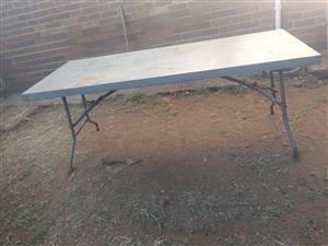 Rectangular steel folding table 1,8m
