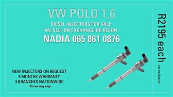 VW POLO 1,6 DIESEL INJECTORS FOR SALE
