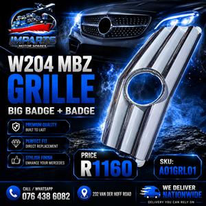 Brand New Mercedes-Benz W204 Front Grille (Big Badge + Badge)
