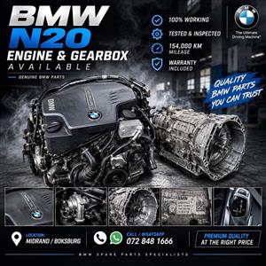 BMW N20 Engine & Gearbox – 100% Working