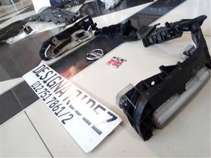 Nissan 08-16 GTR R35 Clear Rear Bumper Reflector Lenses & REAR BUMPER BRACKETS 