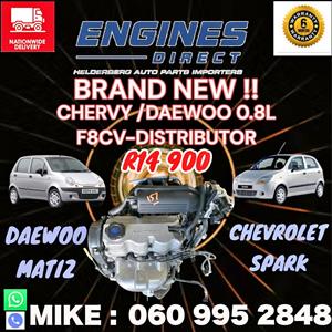 New F8CV Engine – Fits Chevrolet Spark & Daewoo Matiz (Distributor Type)