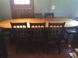 Yellow wood & Imbuia dining room set
