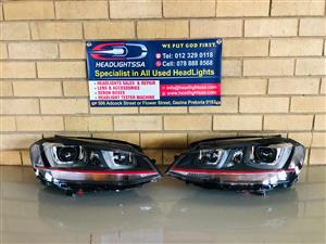 VW Golf 7 GTI left and right side xenon headlights (2012)
