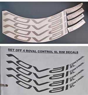 Roval bicycle wheel rim stickers decals sets