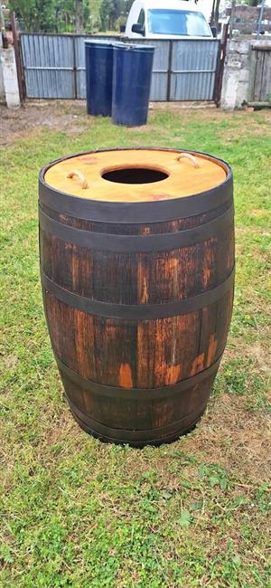 Whiskey Barrels Refuse Bin