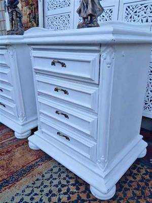 Classic White Chalk-Painted Bedside Chest (price per item)