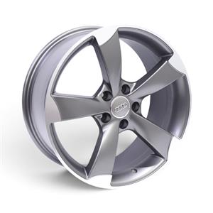 18″ QS-S3 5×112 Matt Gunmetal Machine Finish Alloy Wheels