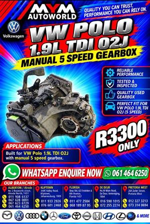 VW POLO 1.9L TDI Gearbox 
