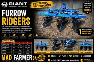 New Giant Furrow ridgers