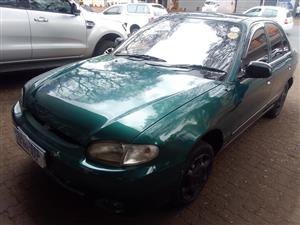 1998 HYUNDAI ACCENT 1.3 GREEN COLOR PETROL MANUAL 150.000KM 