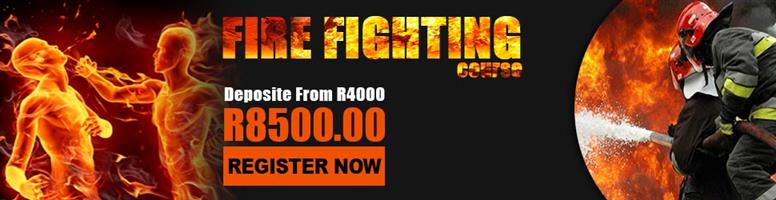 Fire fighter  mining skills center at Rustenburg town 